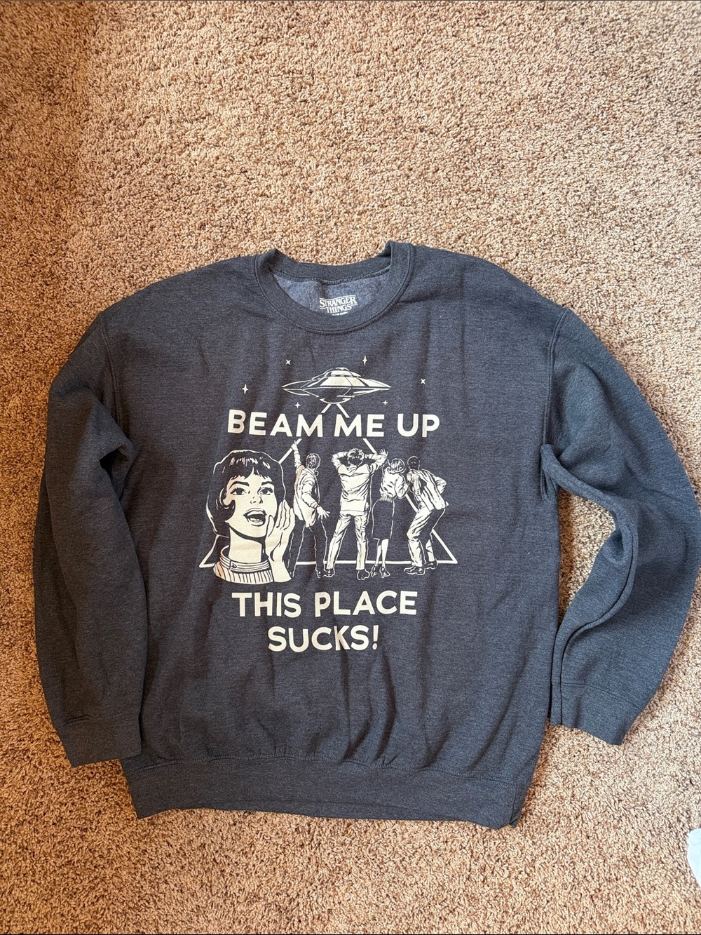 Netflix x Stranger Things Beam Me Up Sweatshirt - L